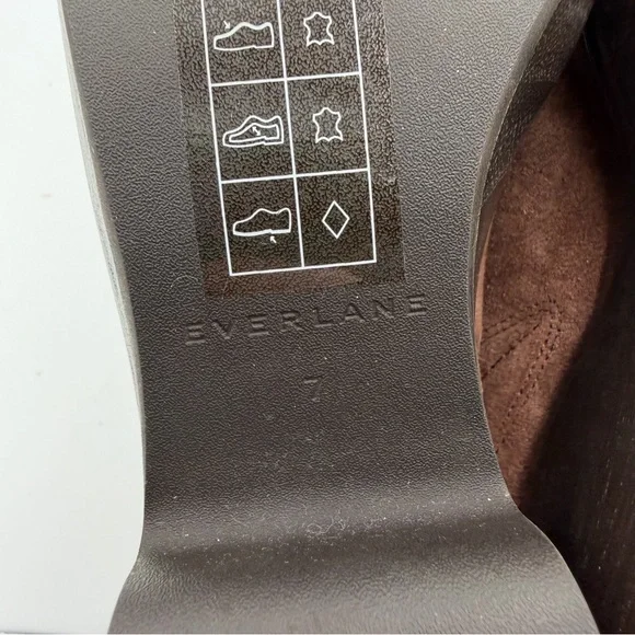 NEW Everlane Dark Umber Brown Suede Wooden Puffa Platform Clog 7 - Picture 12 of 16